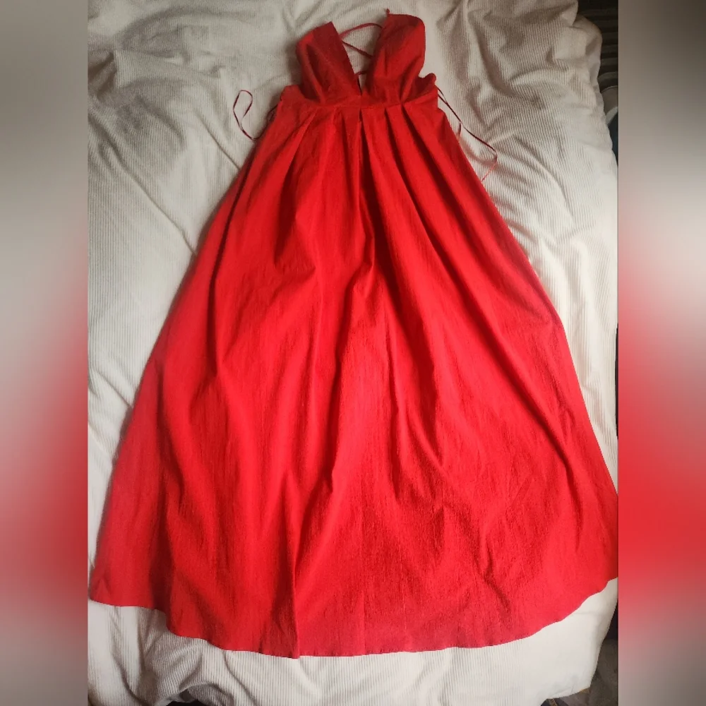 Zara Open Back Dress Strappy Ajustable Straps Pockets red Zw Collection Sz M NWT - Picture 14 of 16